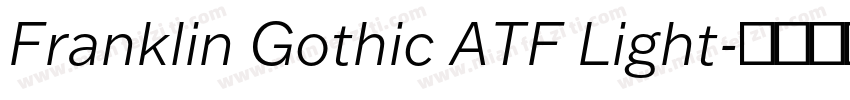 Franklin Gothic ATF Light字体转换